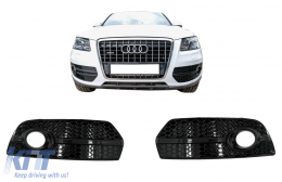 Капаци за Халогени Странични решетки, подходящи за Audi Q5 SUV 8R (2008-2011) RS Дизайн Piano Black-image-6109879