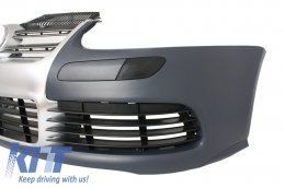 Предна Броня с Фарове , подходяща за VW Golf V 5 (2003-2007) Jetta (2005-2010) R32 Решетка с решетка от полиран алуминий-image-6108301