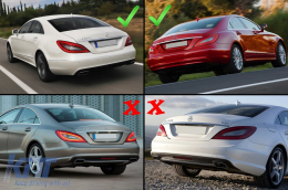 Дефузьор за задна броня , подходящ за Mercedes CLS Sedan W218 (2012-2017) Само за стандартна Броня-image-6070625