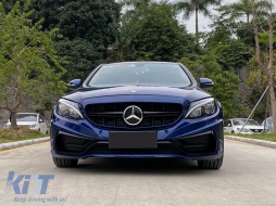 Предна Броня подходяща за Mercedes C-Class W205 S205 A205 C205 (2014-2019) Лимузина T-Model Купе Cabriolet-image-6069394