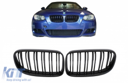 Предна бъбрековидни Решетки , подходящи за BMW Серия 3 E92 E93 Купе Convertible PreLCI (2006-2009) Double Stripe M-Package Спорт Дизайн-image-6069628