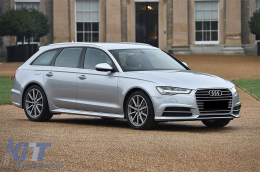 Долна решетка на Броня Странични решетки подходящи за Audi A6 C7 4G S-Line Facelift (2015-2018) Черен Хром-image-6068863