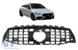 Предна Решетка , подходяща за Mercedes CLA X118 C118 (2019-up) GT-R Panamericana Дизайн Piano Black-image-6070320