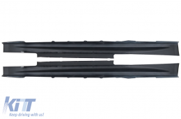 Пълен комплект за каросерия, подходящ за BMW Серия 4 F32 F33 (2013-02.2017) M4 Дизайн с Добавки към предния капак и Предни калници Черен-image-6067096