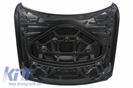 Пълен комплект за каросерия, подходящ за BMW Серия 4 F32 F33 (2013-02.2017) M4 Дизайн с Добавки към предния капак и Предни калници Черен-image-6067104