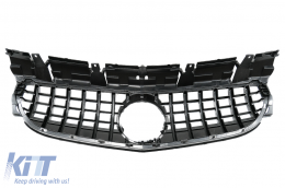 Предна Решетка , подходяща за Mercedes SLC-Class R172 Facelift (2016-2019) GT-R Panamericana Дизайн Piano Black-image-6068387