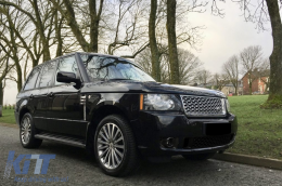 Долна решетка на Предна Броня с Капаци за Халогени, подходящи за Land Range Rover Vogue III L322 (2010-2012) Автобиографичен дизайн Черен-image-6068122