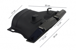 Предна Броня и дифузьор с накрайници на ауспуха Черен подходящи за Mercedes C-Class W205 S205 (2014-2018) C63 Дизайн-image-6068255