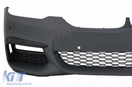 Пълен комплект за каросерия с Централни решетки Piano Black Double Stripe и Накрайници за ауспух, подходящи за BMW Серия 5 G30 (2017-нагоре) M-Tech Дизайн-image-6068594