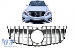 Предна Решетка подходяща за Mercedes GLK-Class X204 Facelift (2013-2015) GT-R Panamericana Дизайн Хром-image-6071219