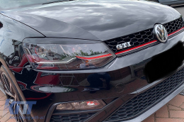 Фарове Вежди подходящи за VW Polo 6R 6C (2009-2017) Piano Black-image-6070430