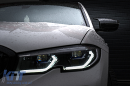 Калъфи за огледала подходящи за BMW 3 Series G20 G21 G28 (2017-up) Piano Black M Sport Дизайн LHD-image-6092842