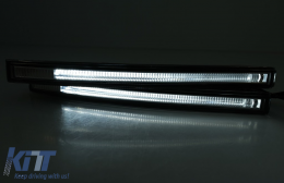 Спойлер за устни на Предна Броня LED DRL удължител, подходящ за Mercedes G-Class Facelift W463 W464 (2018-нагоре)-image-6073193