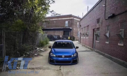 Предна Броня Долна средна Решетка подходяща за VW Golf VI Golf 6 (2008-2013) с Капаци за Халогени R20 Дизайн-image-6072115