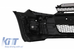 Предна Броня с удължен Спойлер за устни Piano Black подходящ за VW Golf VI 6 (2008-2013) TFSI Look-image-6072287
