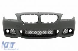 Предна Броня с централни Решетки , подходяща за BMW 5 Series F10 F11 Non LCI (07.2010-2013) Sedan Touring M-Technik Дизайн-image-6072334