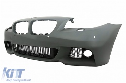 Предна Броня със Прагове и централни Решетки , подходяща за BMW 5 Series F10 F11 Non LCI (07.2010-2013) Sedan Touring M-Technik Дизайн-image-6072461