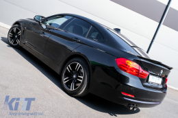 Спойлер за багажник с Калъфи за огледала подходящ за BMW 4 Series Grand Купе F36 (2014-03.2019) M4 CSL Дизайн Черен-image-6072900