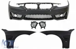 image-70-Предна Броня , подходяща за BMW 3 Series F30 F31 Non LCI & LCI (2011-2018) с проектори за фарове за мъгла и Предни калници M3 Sport EVO Дизайн