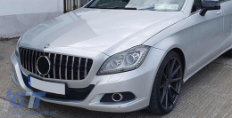 Предна Решетка подходяща за Mercedes CLS W218 C118 (2011-2014) X218 Shooting Brake (2012-2014) GT-R Panamericana Дизайн Chrom-image-6073582