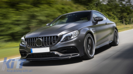 Предна Решетка , подходяща за Mercedes W205 Sedan S205 T-Modell A205 Cabriolet C205 Купе Facelift (03.2018-2020) с 360 Хром-image-6086619