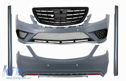 image-78-Боди комплект с Предна Решетка Черен подходящ за Mercedes S-Class W222 (2013-06.2017) S63 Дизайн