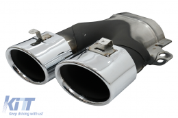 Дефузьор за задна броня с Накрайници за ауспух, подходящи за Mercedes C-Class W205 S205 Спортна линия (2014-2020) C43 Дизайн-image-6078325