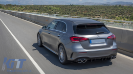 Накрайници за ауспух подходящи за Mercedes A-Class W177 CLA II X118 C118 GLA SUV H247 GLB SUV X247 35 AMG / 45 AMG (2018-) 45S Дизайн Хром-image-6076612