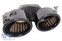 Накрайници за ауспух подходящи за Mercedes A-Class W177 CLA II X118 C118 GLA SUV H247 GLB SUV X247 35 AMG / 45 AMG (2018-) 45S Дизайн Черен-image-6076592