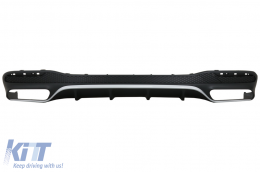 Въздушен дифузьор на Задна Броня с Накрайници за ауспух, подходящи за Mercedes GLS Class X166 SUV Facelift (09.2015-2019) GLS63 Дизайн-image-6075334