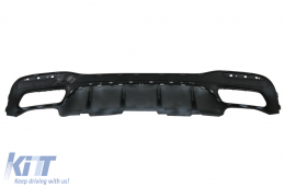 Въздушен дифузьор на Задна Броня с Накрайници за ауспух, подходящи за Mercedes GLS Class X166 SUV Facelift (09.2015-2019) GLS63 Дизайн-image-6075338