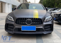 Предна Броня подходяща за Mercedes C-Class W205 S205 A205 C205 (2014-2020) TFSI R Дизайн-image-6079188