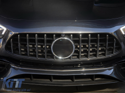 Централна решетка, подходяща за Mercedes E-Class Facelift W213 S213 C238 A238 Спортна линия (2020-Up) GT-R Panamericana Дизайн Хром-image-6079077