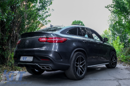 Задна дифузьор с Накрайници за ауспух , подходящ за Mercedes GLE Купе C292 Спортна линия (2015-2019) Хром Edition GLE63 Дизайн-image-6076881