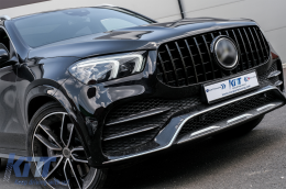 Предна Централна решетка , подходяща за Mercedes GLE SUV W167 V167 GLE Купе C167 Спортен пакет (2019-Up) GTR Panamericana Дизайн All Черен-image-6075920
