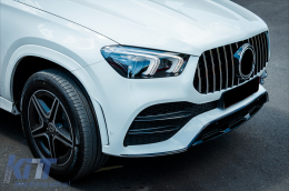 Предна Централна решетка , подходяща за Mercedes GLE SUV W167 V167 GLE Купе C167 Спортен пакет (2019-Up) GTR Panamericana Дизайн Гланцирано черно и Хром-image-6095128