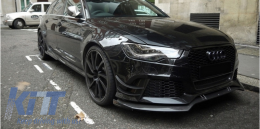 Предна Броня с допълнителен Спойлер , подходяща за Audi A6 C7 4G Facelift (2015-2018) RS6 Дизайн-image-6075891