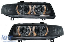 image-15-Angel Eyes Headlights Dual Halo Rims suitable for Seat Leon Toledo (04.1999-08.2004) Black