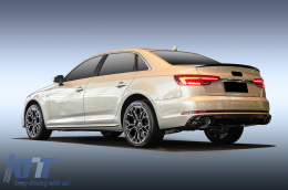 Накрайници за ауспух Задни тръби подходящи за Audi A4 B9 (2016-2019) A5 F5 (2017-2019) Хром-image-6079525
