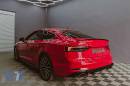 Накрайници за ауспух Задни тръби подходящи за Audi A4 B9 (2016-2019) A5 F5 (2017-2019) Хром-image-6102110