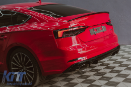 Накрайници за ауспух Задни тръби подходящи за Audi A4 B9 (2016-2019) A5 F5 (2017-2019) Хром-image-6102112