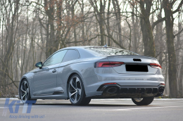 Накрайници за ауспух Задни тръби, подходящи за Audi A4 B9 (2016-2019) A5 F5 (2017-2019) Черен-image-6079540