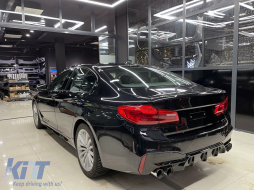 Накрайници за ауспух подходящи за BMW 5 Series G30 G31 G38 6 Series G32 (2016-2020) 540i Дизайн Хром-image-6089783