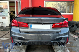 Накрайници за ауспух подходящи за BMW 5 Series G30 G31 G38 (2016-2020) 6 Series G32 (2016-2020) 540i Дизайн Черен-image-6110659