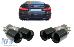image-20-Накрайници за ауспух подходящи за BMW 5 Series G30 G31 G38 (2016-2020) 6 Series G32 (2016-2020) 540i Дизайн Черен