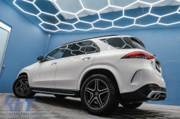 Задна дифузьор със Сребърен Накрайници за ауспух , подходящ за Mercedes GLE W167 SUV V167 Спортна линия (2019-Up) GLE 63 Дизайн-image-6089394