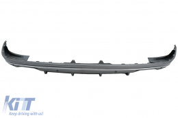 Дифузьор на Задна Броня с Накрайници за ауспух, подходящи за Audi Q5 8R (2009-2016) Платинено сиво Хром-image-6076793