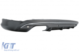 Дифузьор на Задна Броня с Накрайници за ауспух, подходящи за Audi Q5 8R (2009-2016) Платинено сиво Хром-image-6076794