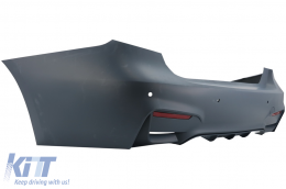 Комплект за каросерия с централни Решетки Kidney Double Stripe, подходящ за BMW 3 Series F30 (2011-2019) M3 CS Look Без фарове за мъгла-image-6077562