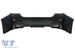Комплект за каросерия с централни Решетки Kidney Double Stripe, подходящ за BMW 3 Series F30 (2011-2019) M3 CS Look Без фарове за мъгла-image-6077564